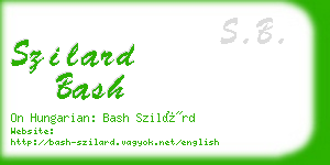 szilard bash business card